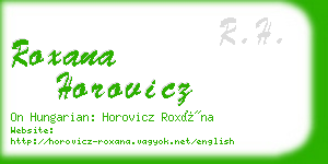 roxana horovicz business card